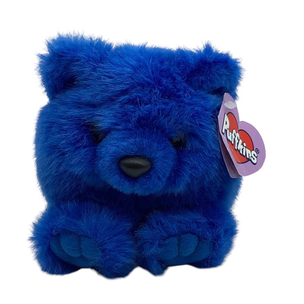 Vintage Puffkins Skylar Blue Bear Plush Toy 1994 Swibco‎ Collectible 5”